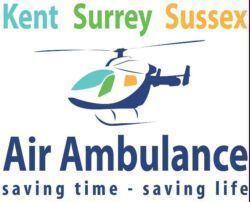 Surrey Sussex Kent  Air AmblanceLogo        (Helicopter  saving time saving life               )
