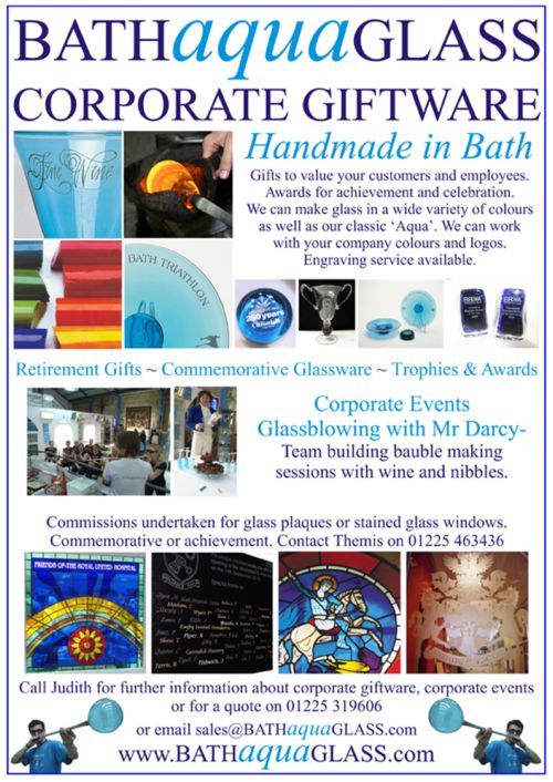 Bath Aqua Glass corporate giftware poster