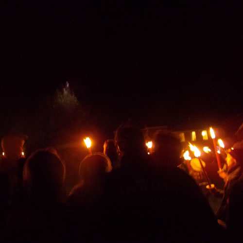 Tourch light procession