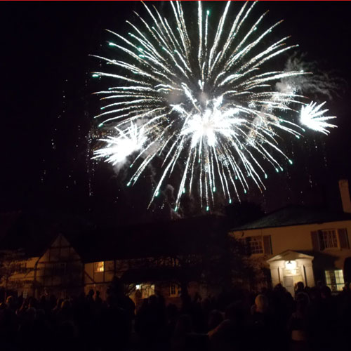 Firework over house