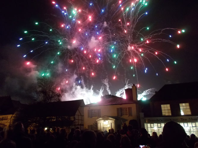 Firework over house