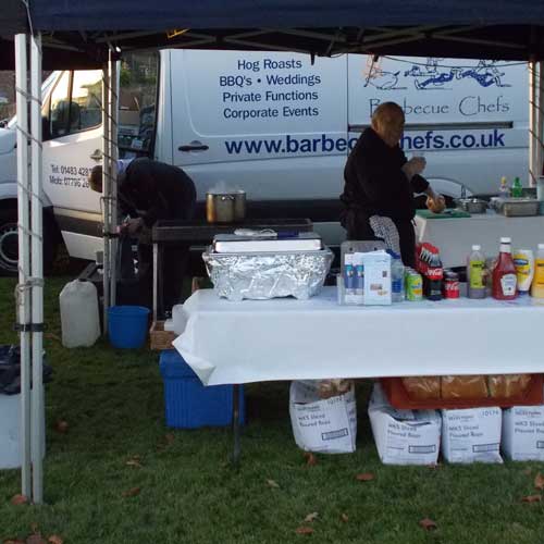 Food stall getting prepared