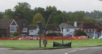 Start of bonfire building