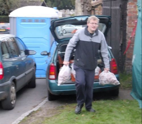 Burger rolls being delivered