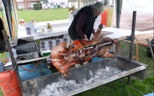 Pig on spit