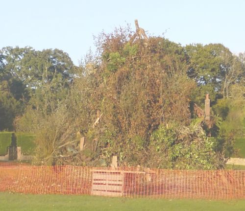  View of Bonfire with tripod 