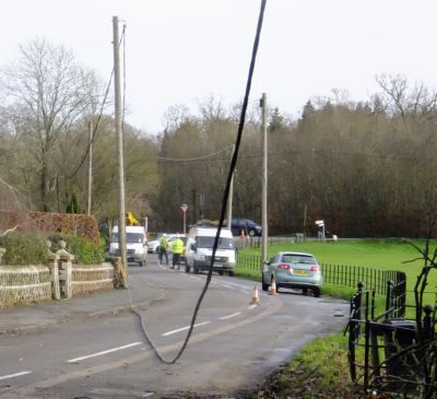 cable across road 