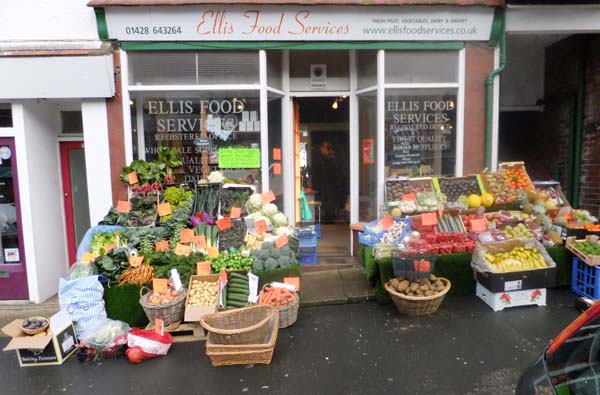 Vegatable stall outside shop