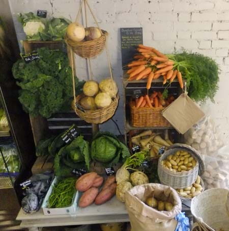 vegatables on display