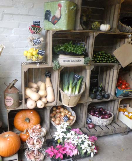 shelving in farm shop
