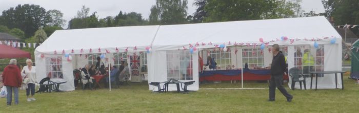Full view of tea tent