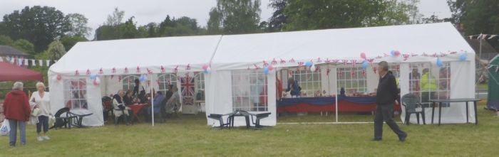 Full view of tea tent