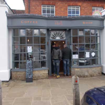 Customers waiting for takeaways