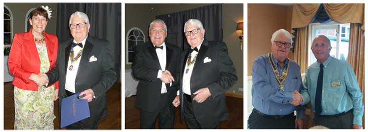  Peter Onions with Kerstin Ochel (Marketing & PR) and Terry Watts (Secretary). Tim Shepherd (Community Services Chairman) received his award at a later date, having been on holiday.