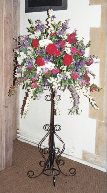 Flowers in church - on stand