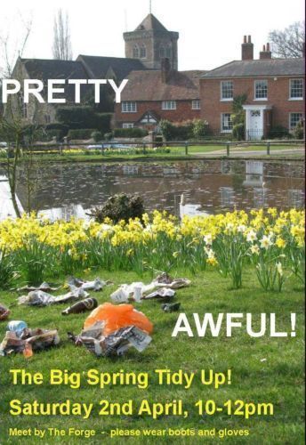 Litter Blitz Poster  - - Pond daffadils litter