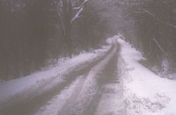 View from Godley Bridge towards  Penang Farm  + snow 