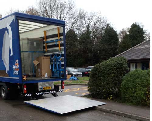 Lorry outside surgery