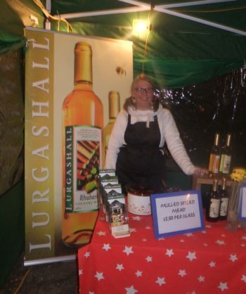 Lurgashall Winery stall with large sign 