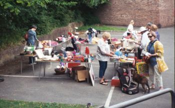 Close up of stall on Swap day