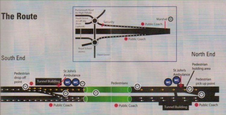 Map issued for tunnell walk 