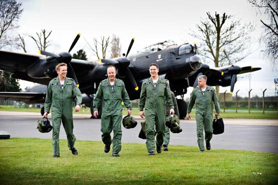 Lancaster bomber crew of Battle Britain Memorial Flight