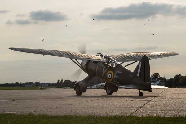 Westland Lysander on runway