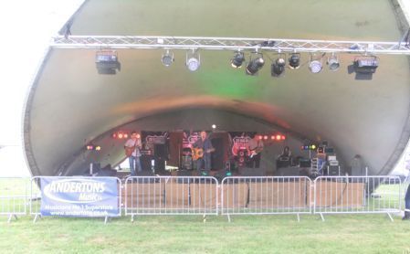 Stage with band