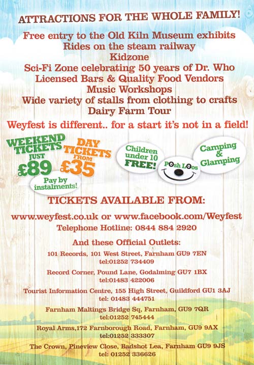 Back of Weyfest 2013 flyer