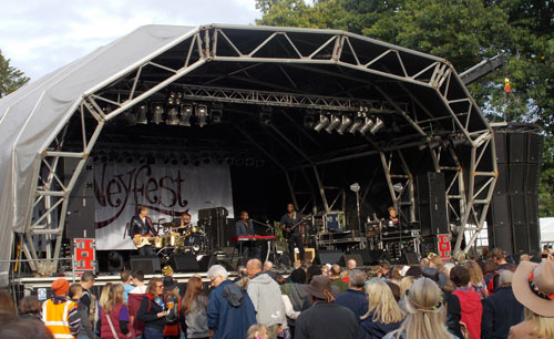 Band on Stage with crowd in front