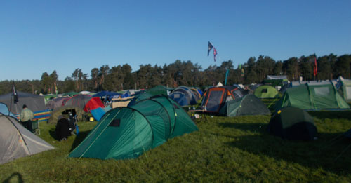 Campsite and tents