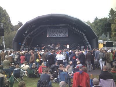 People in front of stage