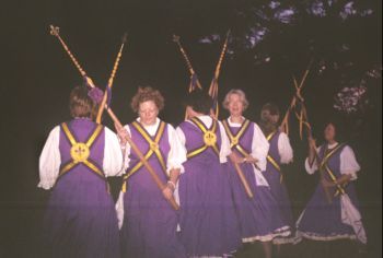 Fleur de Lys  Morris side , dancing with staves