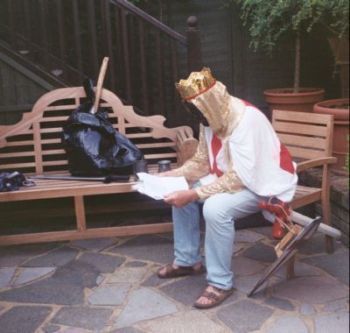 actor as St George reading script